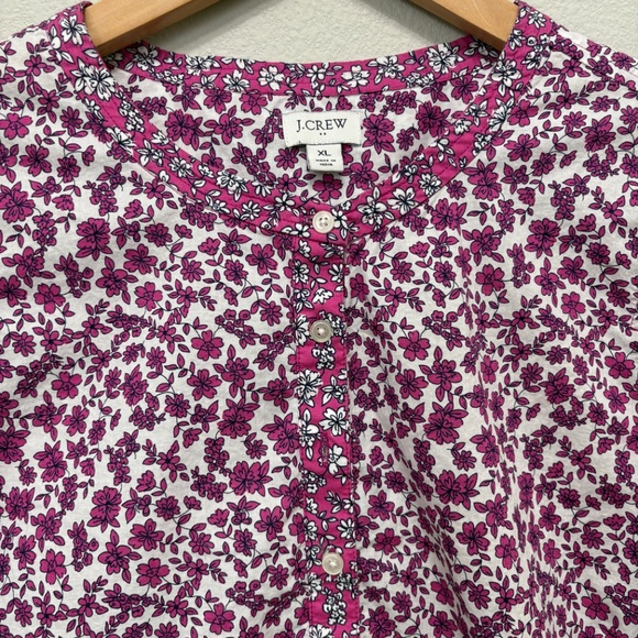 J. Crew Factory Pink Floral Blouse - Picture 3 of 7